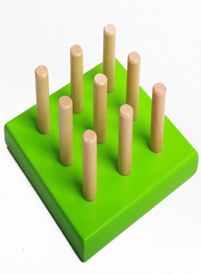 Little Mind Montessori Geometry Puzzle Blocks - 9 Pillar 15-Piece Educational Toy with Different Shapes & Holes - Multicolor Matching Game for Shape & Size Learning (Ages 3-6) - Image 4